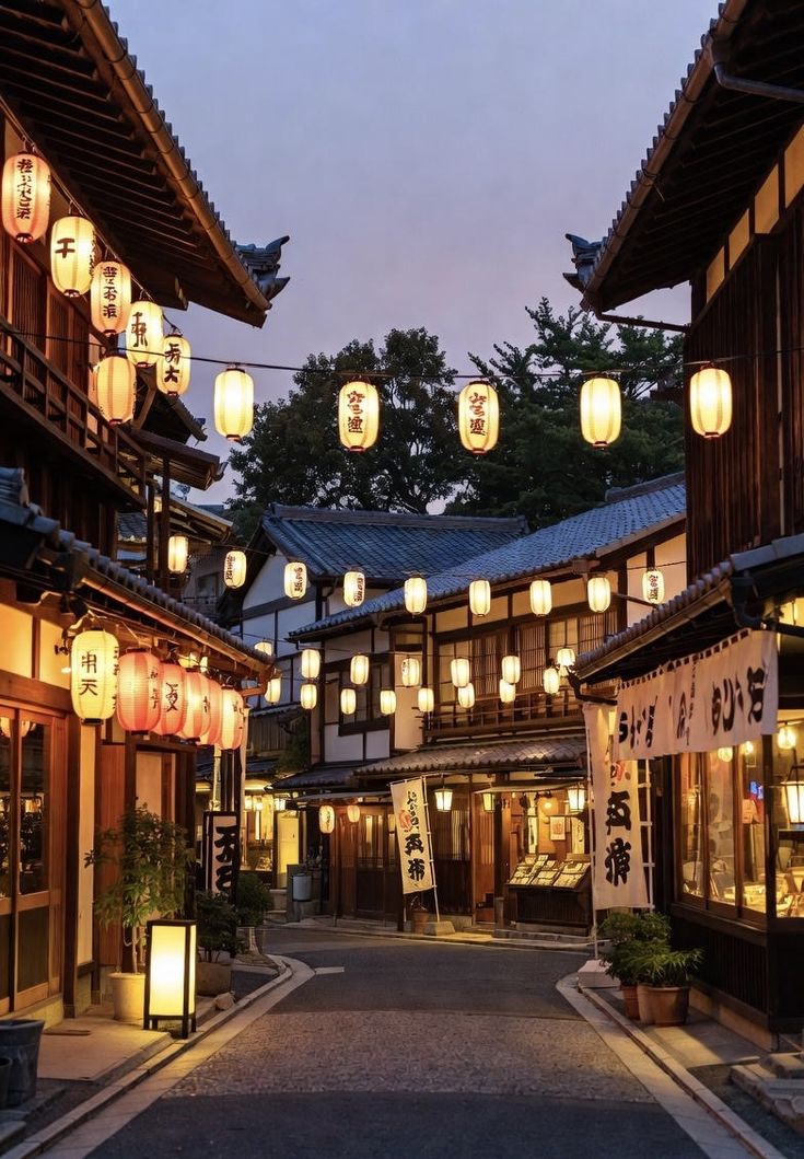 Summer evening lanterns